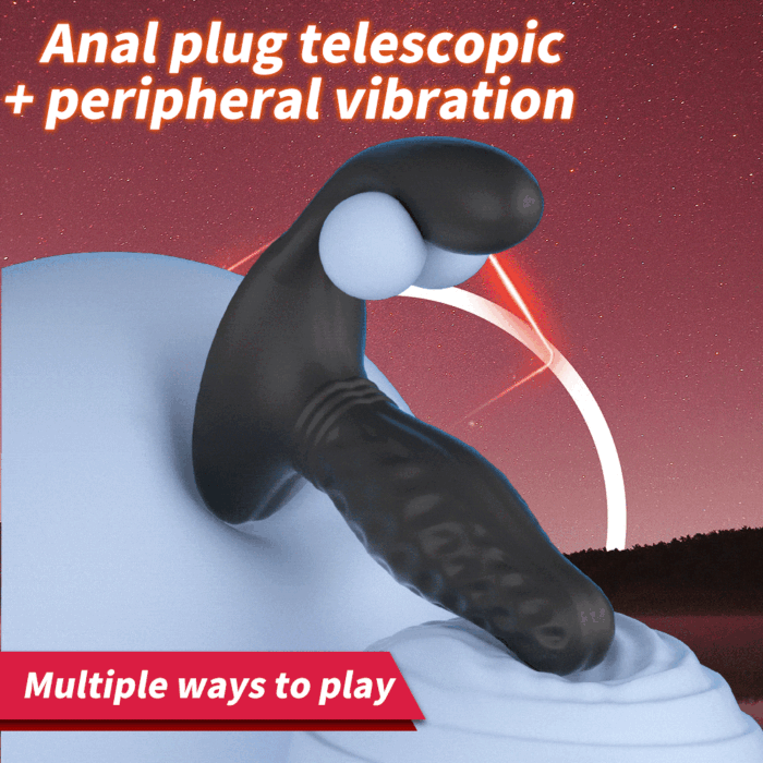 YEAIN YY813 Anal Dildo Männer Prostata Stimulator mit 12 Vibrations & 3 Stoßfunktion Wasserdicht Analvibrator