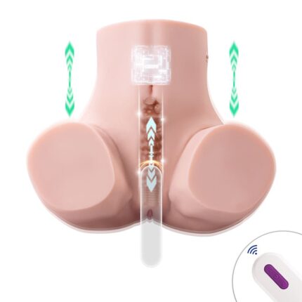 12,5KG Gina Automatischer Sexpuppen Torso Masturbator mit 4 Frequenz Vibrations und 3-Gang-Teleskopkanäle
