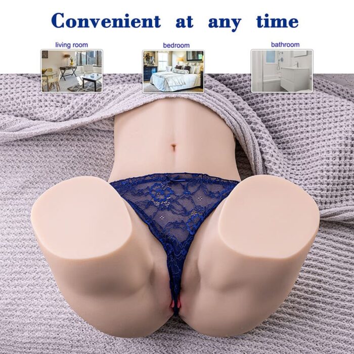 12,5KG Gina Automatischer Sexpuppen Torso Masturbator mit 4 Frequenz Vibrations und 3-Gang-Teleskopkanäle