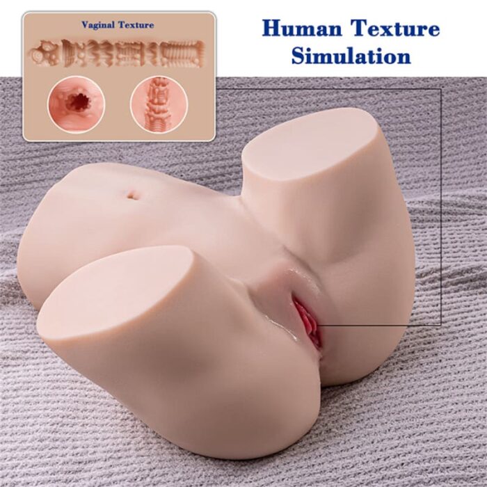 12,5KG Gina Automatischer Sexpuppen Torso Masturbator mit 4 Frequenz Vibrations und 3-Gang-Teleskopkanäle