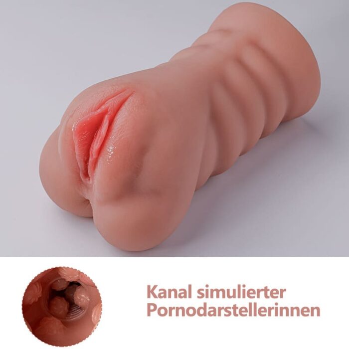 18,5CM Automatischer Pocket Pussy mit 10 Vibrations Taschenmuschi Masturbator für die Männër