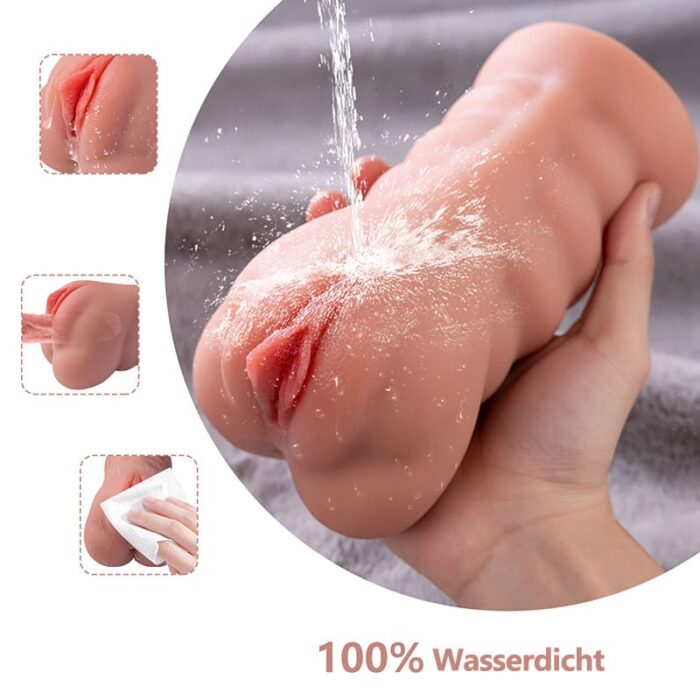 18,5CM Automatischer Pocket Pussy mit 10 Vibrations Taschenmuschi Masturbator für die Männër