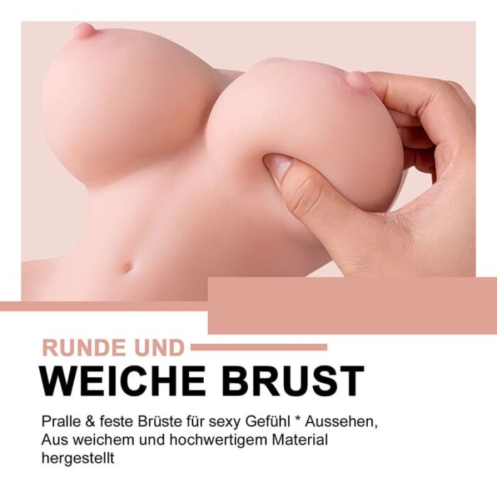3,5KG Jessica Masturbator Sex Spielzeug für die Männer Sexpuppen Torso mit Muschi und weichen Anal Brüste