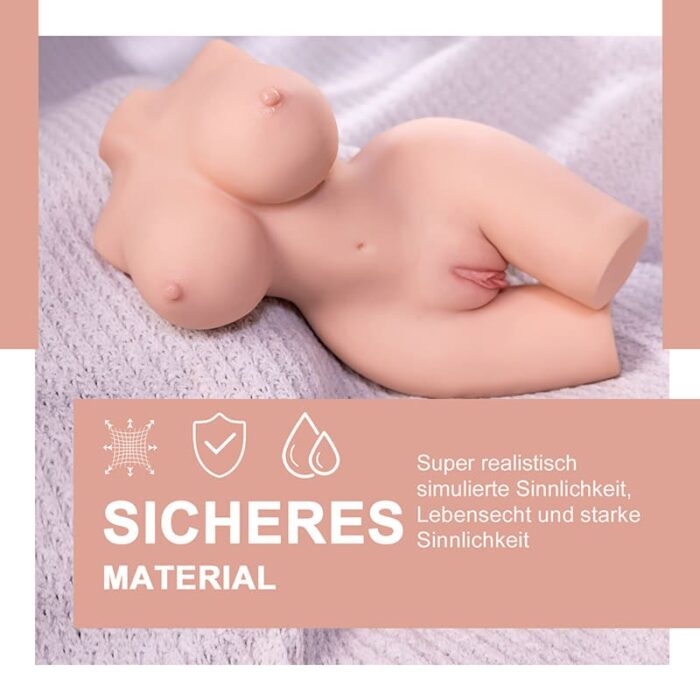 3,5KG Jessica Masturbator Sex Spielzeug für die Männer Sexpuppen Torso mit Muschi und weichen Anal Brüste