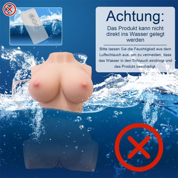 5.4KG Lara 5 Vibrations und Saugen Automatischer Masturbator Sexpuppen Torso mit Große Titten, Vagina & Anal