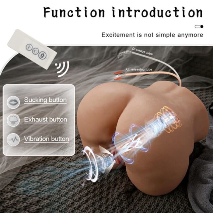 6,1KG Agatha Automatischer Realistischer Arsch Masturbator Torso mit 5 Vibration und Saugt Sex Spielzeug für die Männer