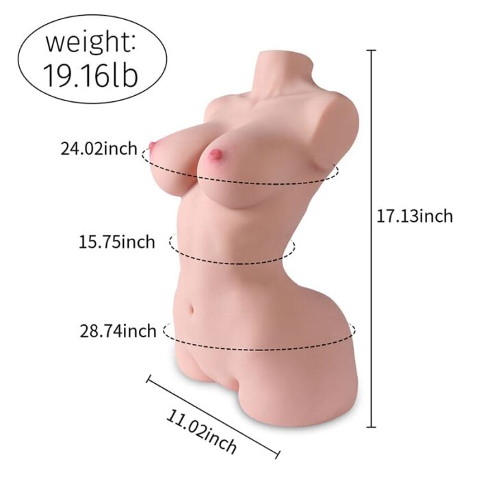 8,7KG Hermosa Große Brüste Sexpuppen Torso 3-in-1 Realistische Masturbator Sex Spielzeug für die Männer