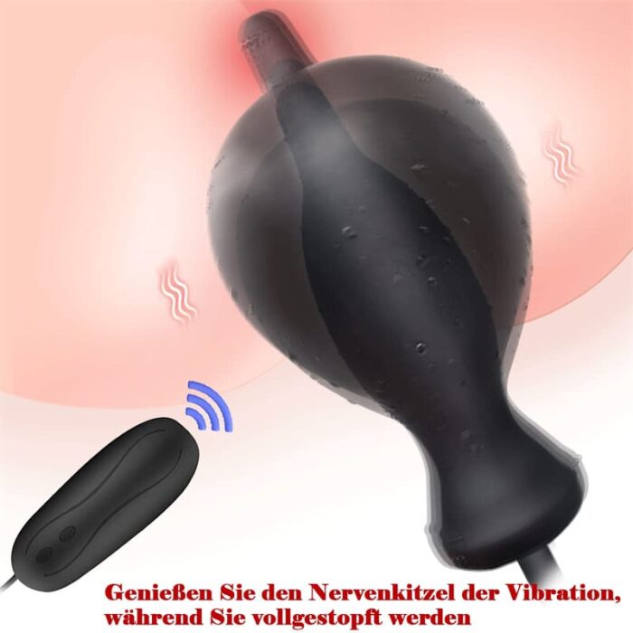 Aufblasbarer Analplug Silikon Anal Vibrator mit Pumpe Durchmesser bis 10cm Fetisch BDSM Analsex Groß Anal Dilatator