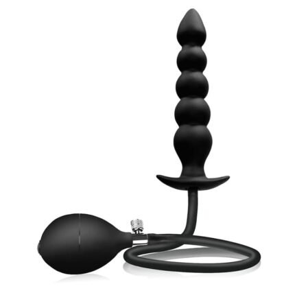 LOVESVIBE Aufblasbar Analplug mit 5 Kugeln Silikon Anal Plug Fetisch BDSM Analsex Anal Dilatator Prostata Stimulation