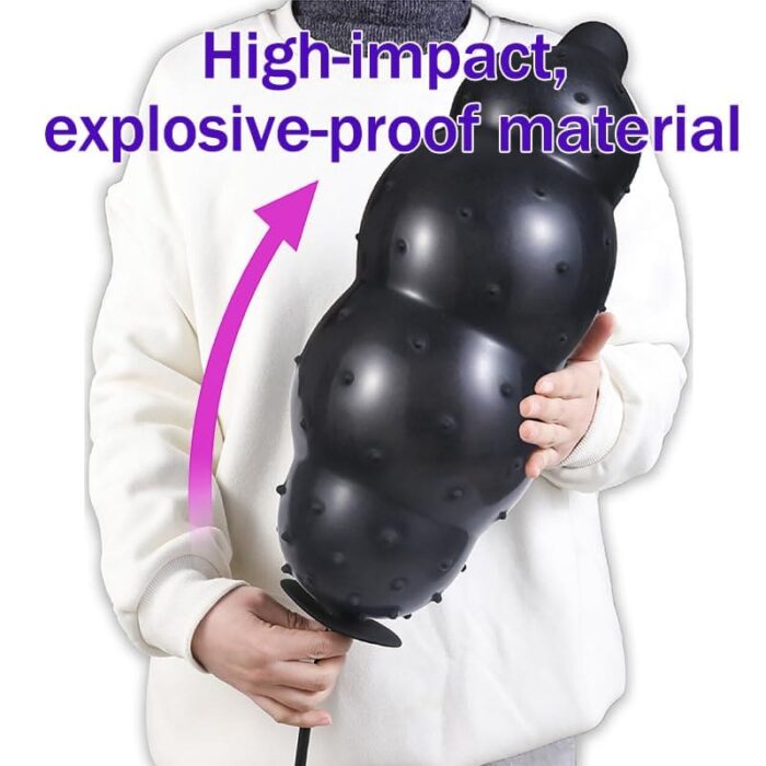 LOVESVIBE Aufblasbarer Analplug mit Pumpe und 5 Perlen für anpassbare Expansion BDSM Sex-Spielzeug Für Männer und Frauen