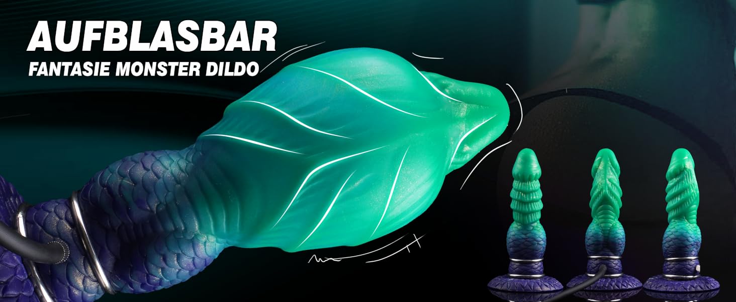 Lovesvibe Monster Dildo Aufblasbarer Fantasy Knot Dildo Fantasy Knot Dildo für Fetisch BDSM Analsex Groß Anal Dilatator