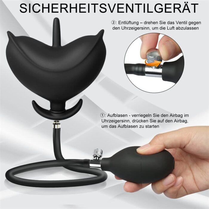 Silikon blühen Aufblasbar Analplug mit abnehmbarer Pumpe Groß Anal Dilatator Fetisch BDSM Analsex für Frauen Paare