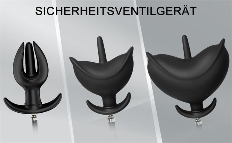 Silikon blühen Aufblasbar Analplug mit abnehmbarer Pumpe Groß Anal Dilatator Fetisch BDSM Analsex für Frauen Paare