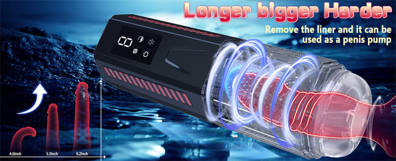 Upgrade Elektrischer Masturbator mit 7 Vibration 7 Stoß Rotationsmodi Sex Spielzeug für die Männer - D08A