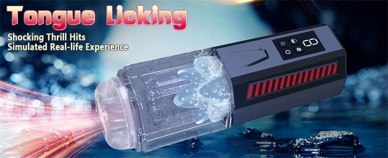 Upgrade Elektrischer Masturbator mit 7 Vibration 7 Stoß Rotationsmodi Sex Spielzeug für die Männer - D08A