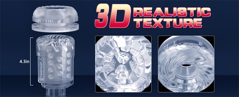 Upgrade Elektrischer Masturbator mit 7 Vibration 7 Stoß Rotationsmodi Sex Spielzeug für die Männer - D08A